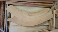 SC014 樹齢約300年・杉大枝一枚板　約1950×640～540～440×40mm　両耳つき　割れ1100×5mmあり　研磨加工仕上げ 【希望小売40,000円（税込）より3割引き】