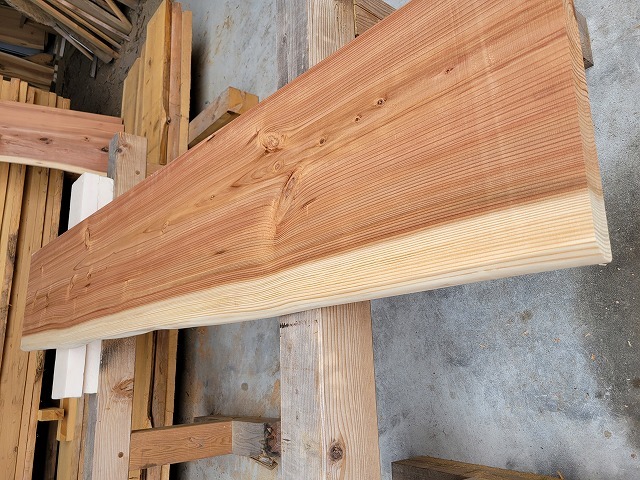 【杉-SG様】専用・3点まとめ買い特価①赤360g②青360g③肌10g×7 sugi08193 杉一枚板 約2040×380×39mm