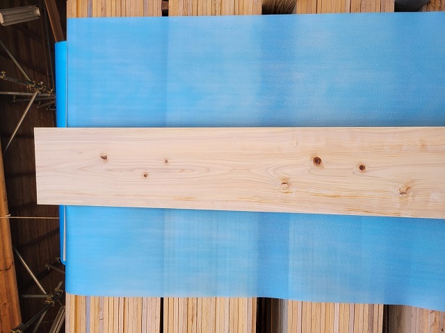 檜(ヒノキ)一枚板　まな板 hinoki520 ひのき一枚板 節有 約2000×280×20mm