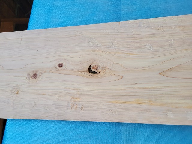 hinoki523 ひのき一枚板 節有 約2000×310×20mm
