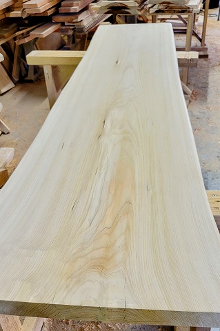 ks001 クスノキ（楠・樟）2100×420～450～550×42mm 無節
