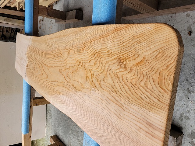 sc005 杉カウンター天板 約2120×40×500～580mm