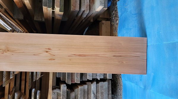 SGA002 杉一枚板 上小節 天然熟成乾燥材 約2000×30×300mm SGA001と2