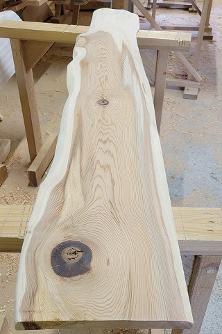 sugi0708 杉一枚板 約1800×250～280×23mm