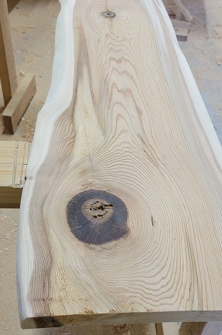 sugi0708 杉一枚板 約1800×250～280×23mm