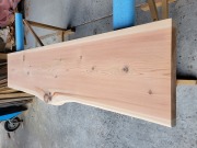 SGH602 片耳つき杉一枚板　約2000×60×400～480～430mm　樹齢約200年・吉野杉　節あり　研磨加工仕上げ　