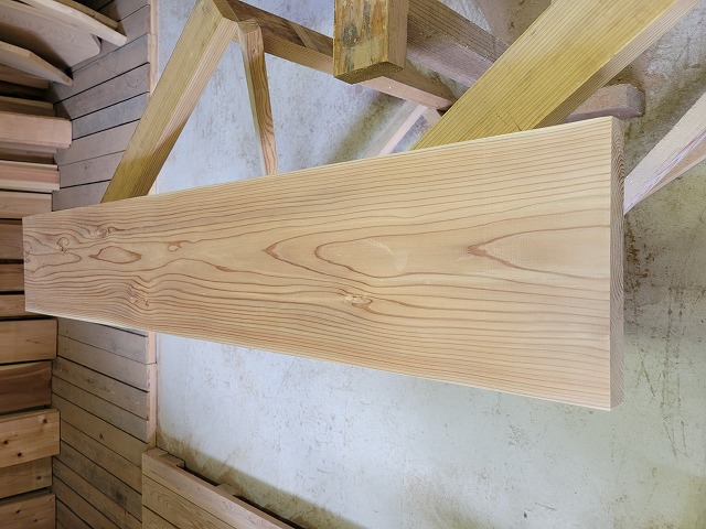 SG315 杉一枚板　約1400×40×245ｍｍ　天然熟成乾燥材　上小節　耳なし　プレナー仕上げ