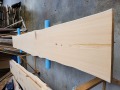 hinoki156 桧一枚板　両耳付き　節有　約4000×38×450～520～550ｍｍ