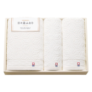 今治　日々是ふわり　バス・フェイス・ハンドタオルセット　No.40　（アイボリー）