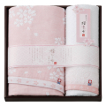 桜おり布　タオルセット　No.40　（ピンク）