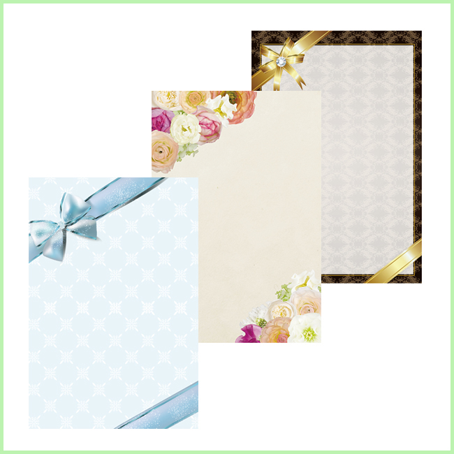 挨拶状カード （多用途・手書き用） ※当店で希望の文章を印刷も可能