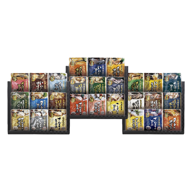 北海道産　おさかな旨煮詰合せ　27種類　3段　No.22