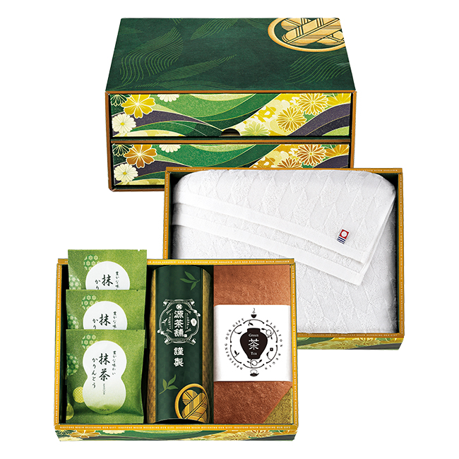 源茶舗select　宝乃菓　茶露の極み二段箱　B　　No.50