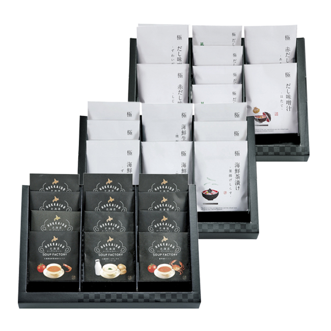 匠菴謹製　極だし　Premium　海鮮　生茶漬け・だし味噌汁・スープのギフトセット　No.16