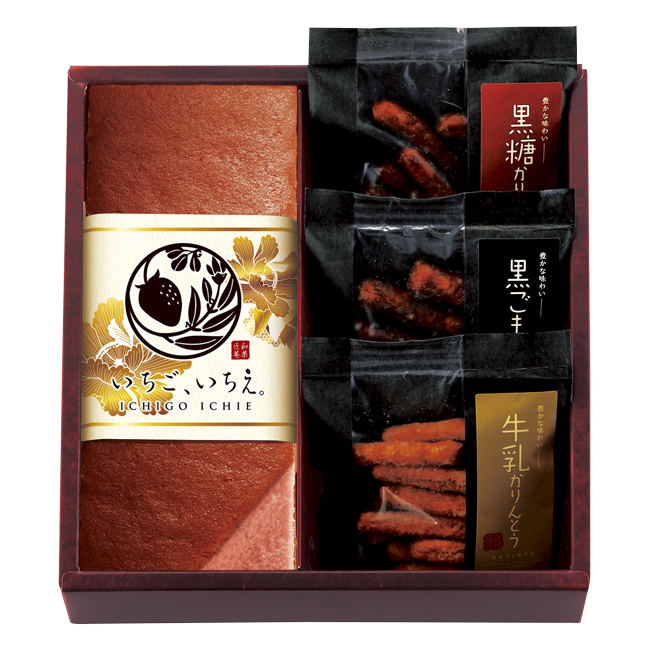 和菓匠菴　「いちご、いちえ。」和三盆糖入かすてぃら御詰合せ　No.19