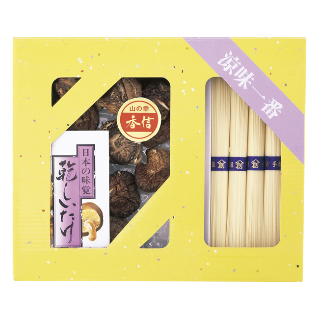 乾物家　国産椎茸と手延そうめん御詰合せ　No.15