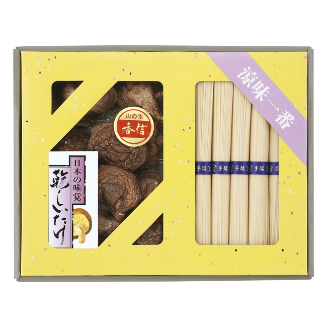 乾物家　国産椎茸と手延そうめん御詰合せ　No.20