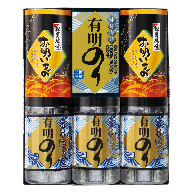 有明のり・永谷園松茸風味お吸い物詰合せ　No.25