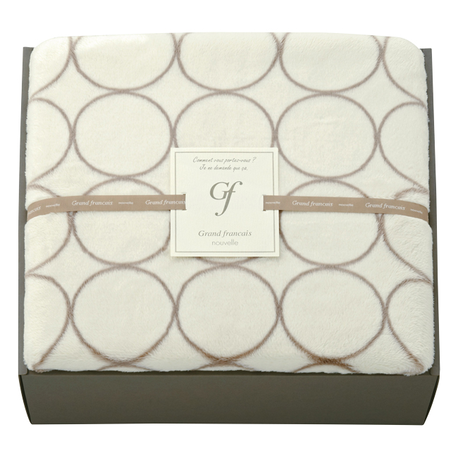 グランフランセヌーベル　ハイソフトタッチ　マイヤー毛布　No.100　（アイボリー）