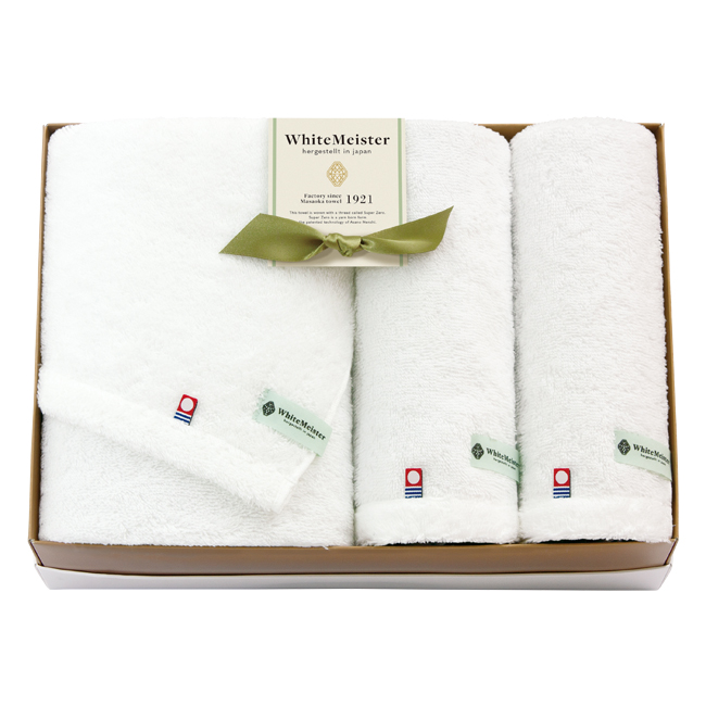 ホワイトマイスター　今治　バス・ハンドタオル2Pセット　No.80
