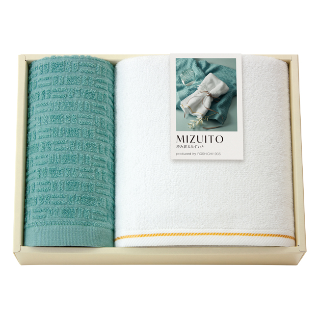 MIZUITO　澄みわたるみずいと　バス・ハンドタオルセット　No.40