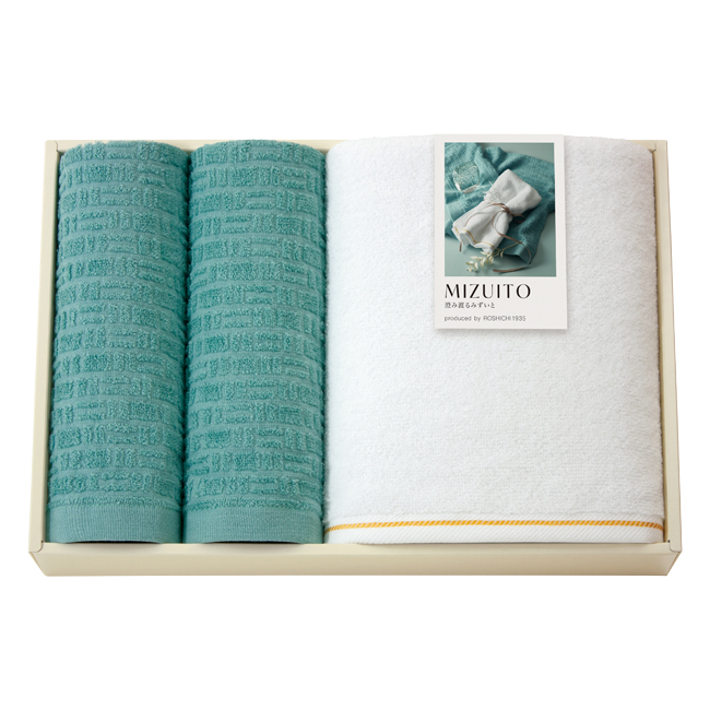 MIZUITO　澄みわたるみずいと　バス・ハンドタオル2Pセット　No.50