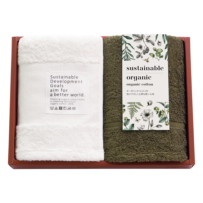 サステナブルオーガニック　フェイスタオル2Pセット　No.25