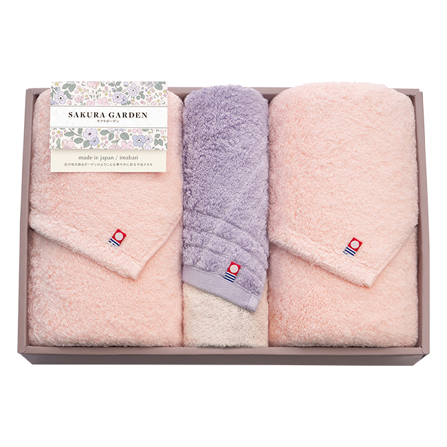 今治SAKURA　GARDEN　バス2P・フェイスタオルセット　No.100