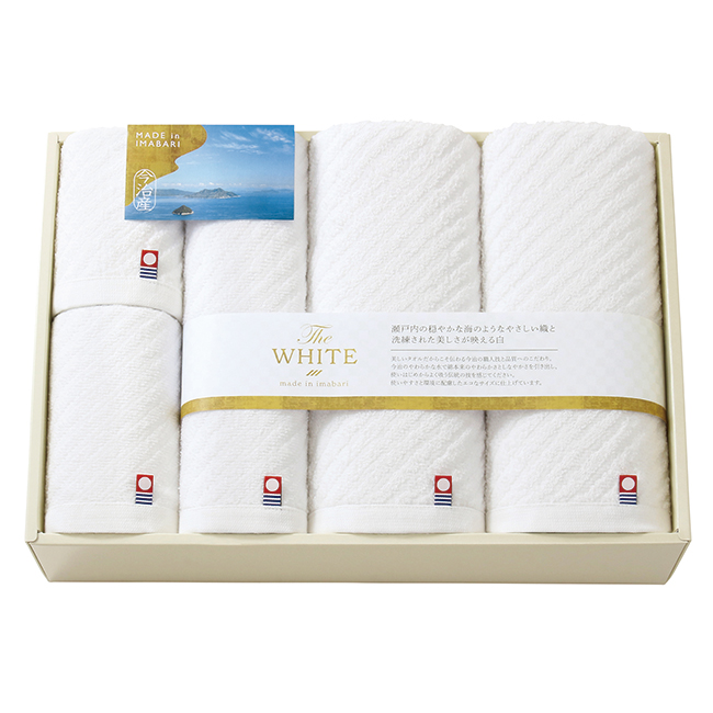 今治　The　WHITE　バス2P・スリムバス2P・フェイスタオルセット　No.100