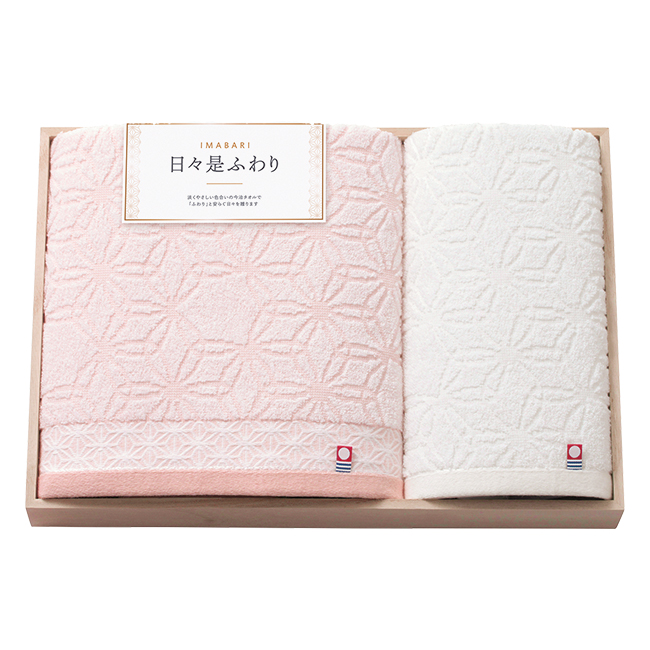 今治　日々是ふわり　木箱入りバス・ハンドタオルセット　No.30