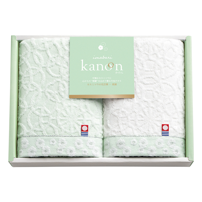 今治かのん　フェイスタオル2P・ハンドタオルセット　No.25