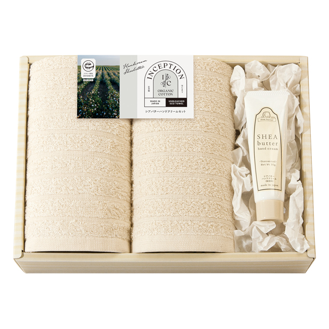 インセプション　泉州　フェイスタオル2P・シアバターハンドクリームセット　No.30
