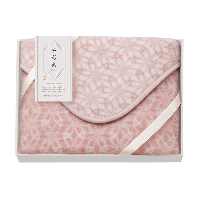 千彩美　七宝　ひざ掛け　No.40　（ピンク）