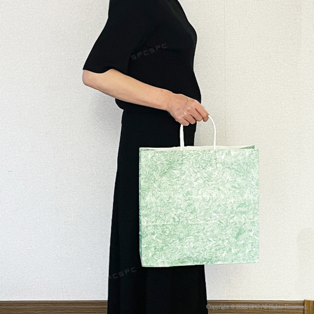 手提げ紙袋　雲竜　緑3才