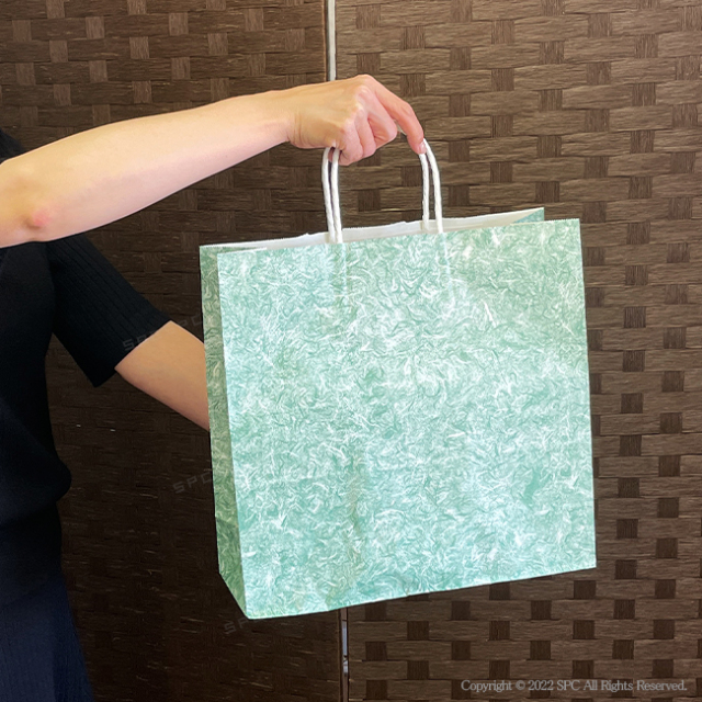 手提げ紙袋　雲竜　緑3才