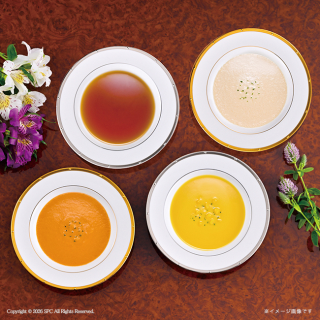 コンビネーションギフト　三國清三シェフ監修スープ＆今治タオルセット　No.50