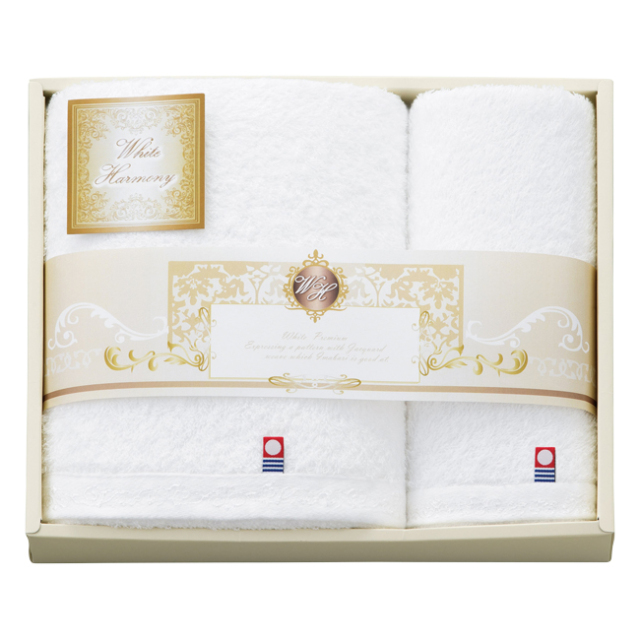 ホワイトハーモニー　バス・フェイスタオルセット　No.40