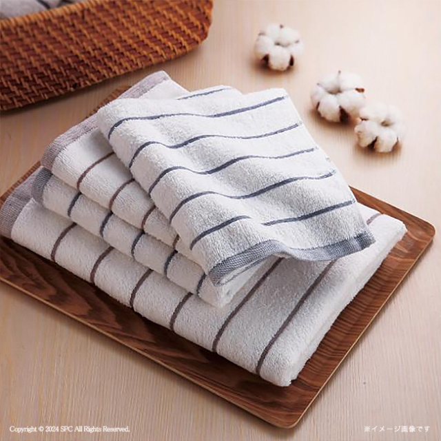 ナチュラルフェイス　ボーダーバスタオル　No.25