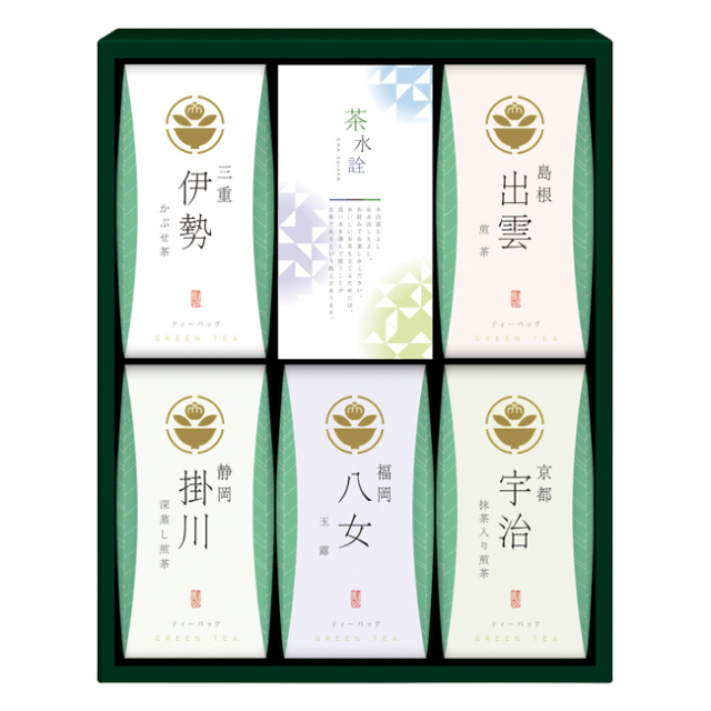 茶の国めぐり　茶水詮　緑茶ティーバッグ詰合せ　No.25