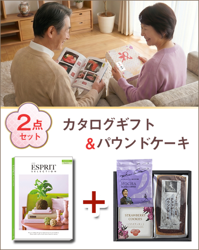 坂井宏行シェフ監修　チョコレートパウンドケーキ＆カタログギフトセット