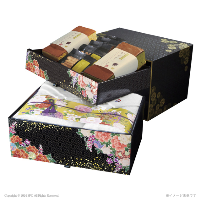 匠菴謹製　ミニたんす御進物　「ほまれ」かすてぃら＆今治産たおる　No.11