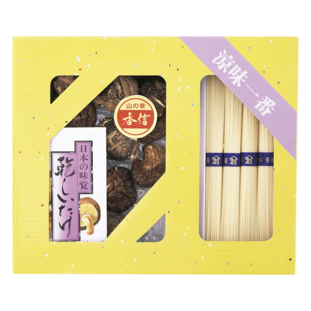 乾物家　国産椎茸と手延そうめん御詰合せ　No.15