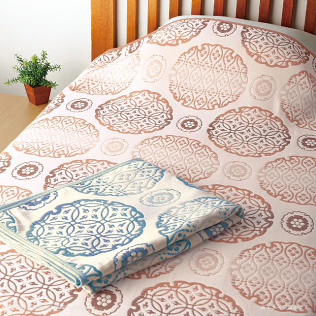 極選魔法の糸×オーガニック　プレミアム五重織ガーゼ毛布　No.150 （ベージュ）