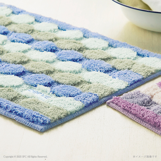 チェルベ　大判バスマット　No.50 （ブルー）