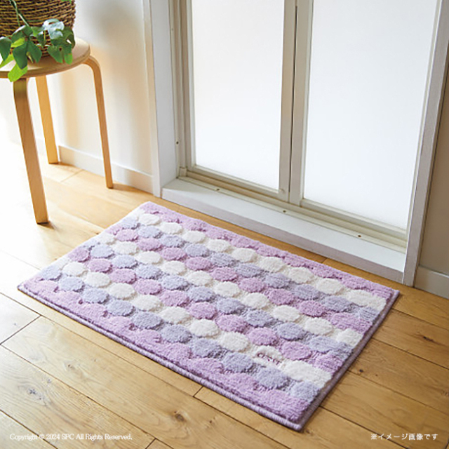 チェルベ　大判バスマット　No.50 （パープル）