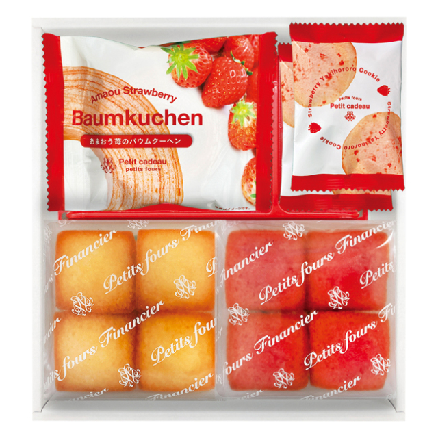 あまおう苺バウムクーヘン＆プチフィナンシェ　ギフトボックス　No.15