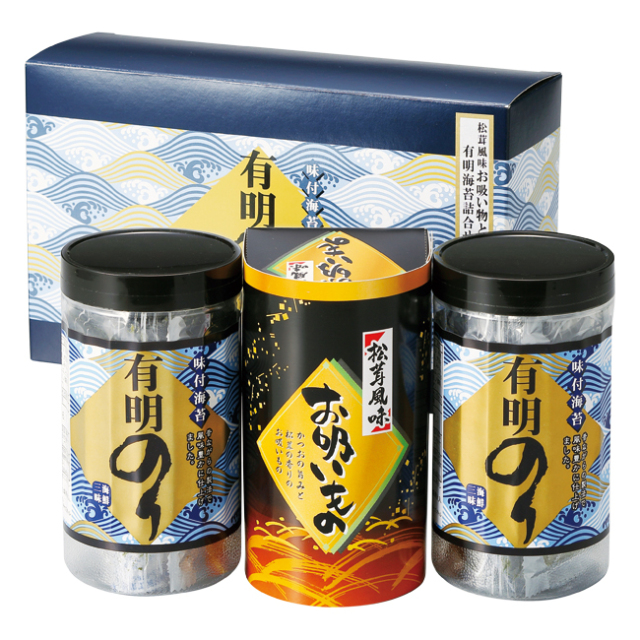 有明のり・永谷園松茸風味お吸い物詰合せ　No.15