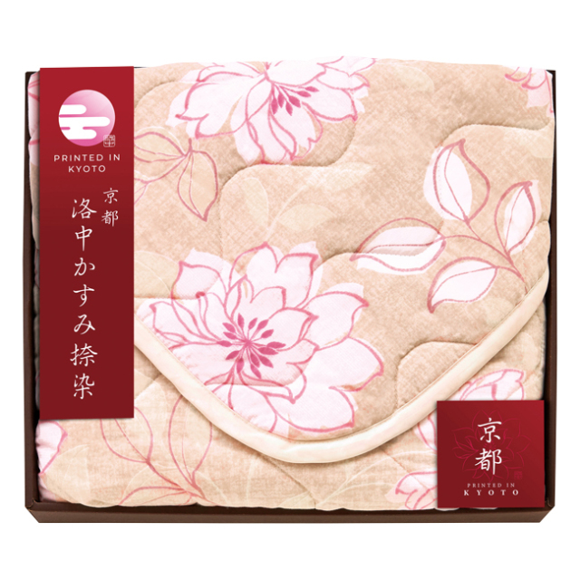 京都　洛中かすみ捺染　敷パッド　No.100　（ベージュ）