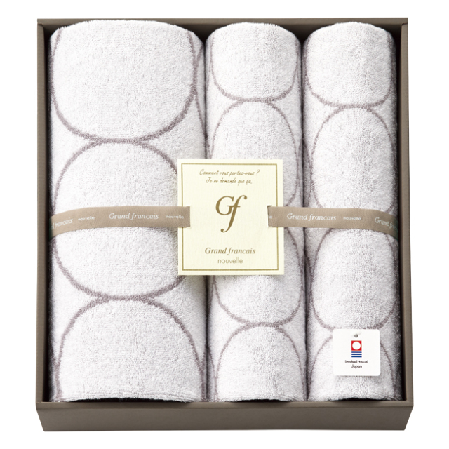 グランフランセヌーベル　タオルセット　No.90　（ホワイト）