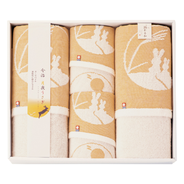 今治タオルブランド　月夜うさぎ　タオルセット　No.80
